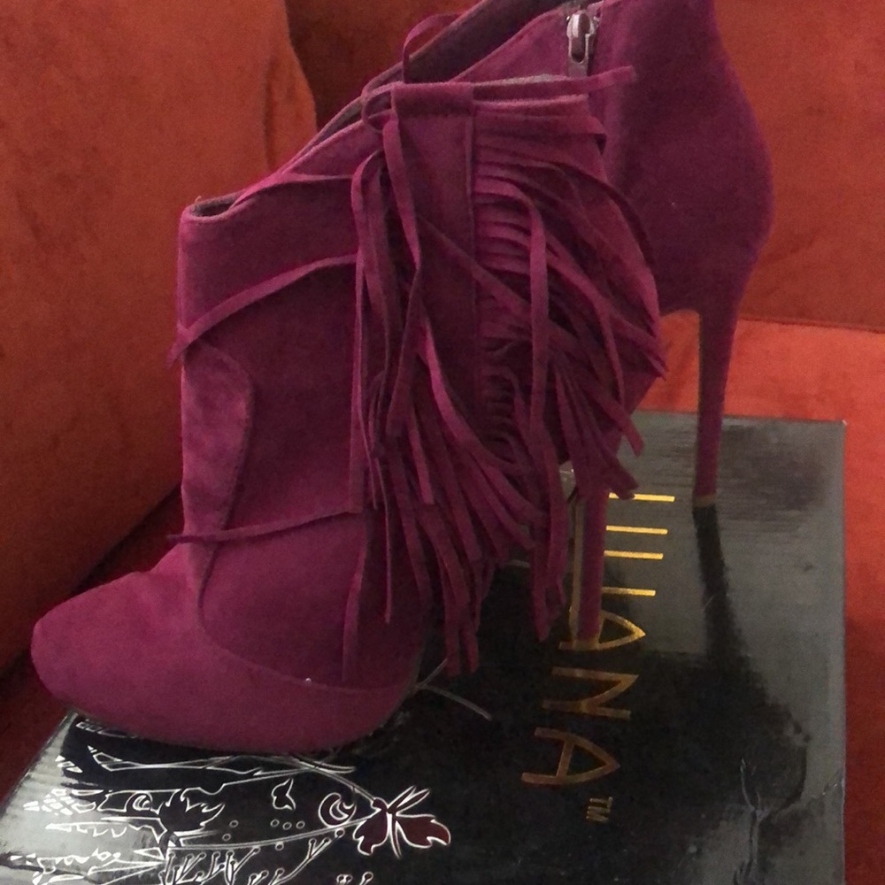 Purple Fringe Booties - Picture 3 of 5